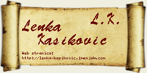 Lenka Kašiković vizit kartica